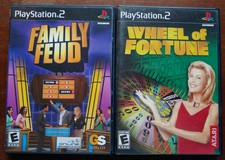 WHEEL OF FORTUNE + FAMILY FEUD PlayStation 2 PS2 Lot of 2 video games Atari 2003