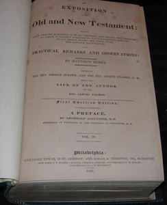 Holy Bible,An Exposition,Old,New Testament,Matthew Henry,Vol IV,1833 - Picture 1 of 6