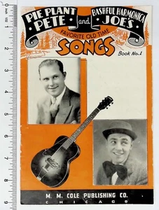 Partituras 1937 Pie Plant Pete And Bashful Hamonic Joe's Songs - Imagen 1 de 8