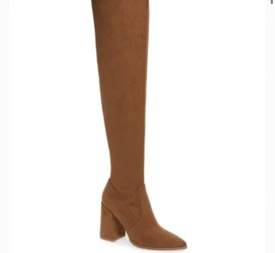 Steve Madden Tava Over The Knee Boots Brown Micro Suede Sz 9.5 ~ NWOB - Image 1 of 4