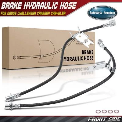 Manguera hidráulica de freno delantero 2 piezas para Dodge Challenger Charger Magnum Chrysler 300 Foto 1 de 4