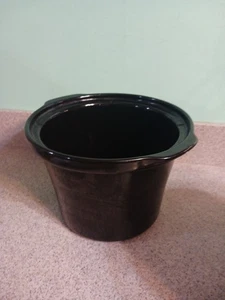 Crock Pot SCR400 Round 4 Quart Ceramic Bowl Insert Slow Cooker Black OEM - Picture 1 of 4