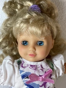 Cititoy - Vintage 90’s 12” Blonde Sleepy Eye Doll - Vinyl With Cloth Body - Picture 1 of 10