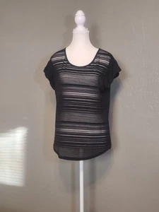 Apt 9 schwarz transparent gestreift Damen Top Neu mit Etikett Medium Layer mit Trägertop oder Tank - Bild 1 von 9