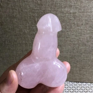 125g Rose Quartz PENIS Phallic Polished Crystal Statue d79 - Picture 1 of 10