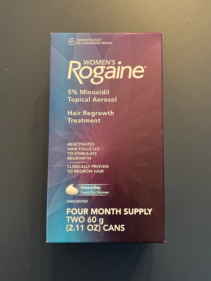 Rogaine Women's 5% Minoxidil Hair Foam 4 Month Supply Two 60g Cans EXP 03/2025 - Image 1 of 1