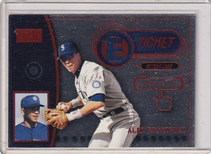Alex Rodriguez 034/100 Mariners / Yankees 1999 Skybox Star Ruby E-Ticket #1ET - Picture 1 of 2