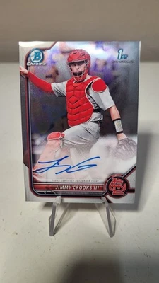 2022 Bowman Draft Chrome 1st Jimmy Crooks Auto Cardinals  - Image 1 of 2