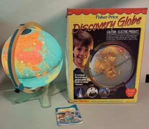 VTG Fisher Price Globe Light Up Discovery Educational Toy Viewfinder 1988 W/ Box - Picture 1 of 18