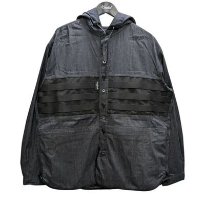 JUNYA WATANABE HOMBRE Camisa Chaqueta Lyoil Ester Tela Mate Azul Marino Talla: Foto 1 de 4