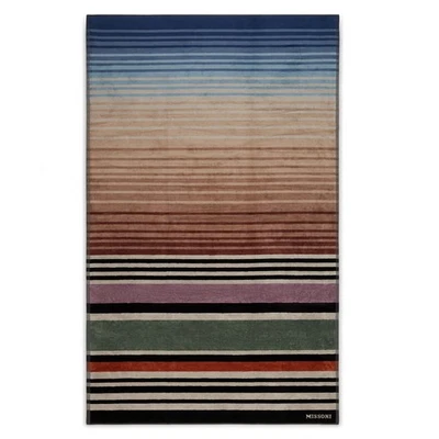 BEACH TOWEL AYRTON 160 by MISSONI HOME with multicolored stripes - Image 1 of 3