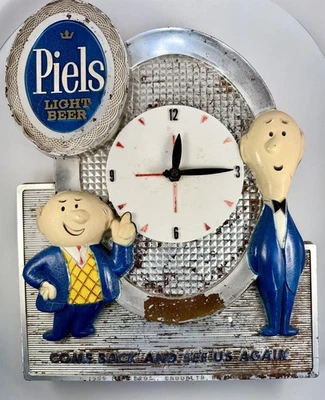 Reloj de cerveza Piels Light 1959 - Bert & Harry - Brooklyn NY - Breweriana vintage Foto 1 de 4