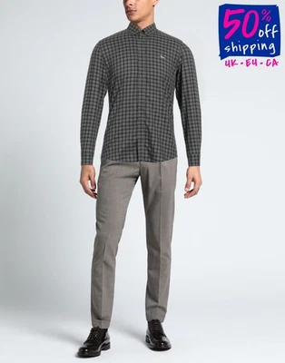 RRP€195 HARMONT & BLAINE Button-Up Shirt Size M Tartan Logo Long Sleeves - Image 1 of 4