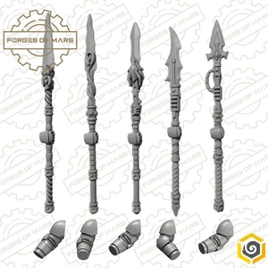Knights - Drakes - Anvil Wardens Spears (x5R + arms) - Picture 1 of 1