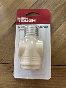 Hyper Tough 2 - Outlet Socket Adapter -2 Polarized Outlets - Fits E26 Light π‘ - Picture 1 of 2