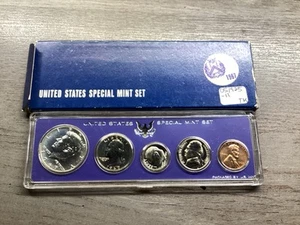 1967 U.S. Special Mint Set (SMS) 5 Coin Set w/Silver Kennedy & Box-051925-11 - Picture 1 of 4