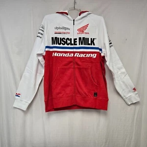 Troy Lee Designs Honda Team Muscle Milk Team Hoodie Jacket White XL *DISPLAY* - Picture 1 of 17