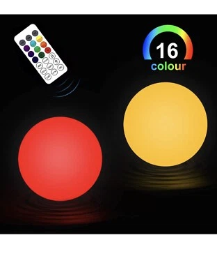 Floating Pool Lights Remote 2pack 3”GRB Color Changing LED Pool Balls Battery Op - Image 1 of 4