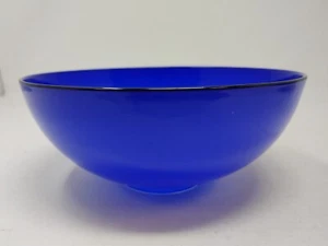 Baldwin & Guggisberg Non Foux 7.5 Diameter Glass Bowl BLUE - Picture 1 of 3
