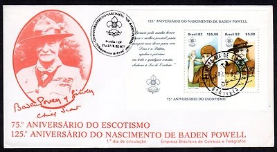 Brazil - 1982 - FDC (First Day Cover)  - Baden Powell Birth - Lot 506 - Image 1 of 2