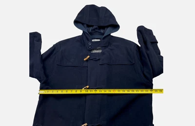 Abrigo De Colección United Colors Of Benetton Franela Con Capucha Palanca Azul Marino • Italia • XL Foto 1 de 4