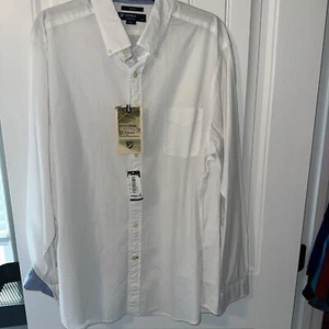 Cremieux Island Collection Langarm Weiß 100% Baumwolle Slim Fit Herren Hemd XL - Bild 1 von 6