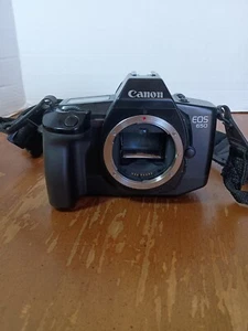 Cámara fotográfica Canon EOS 650 35 mm SLR de colección cuerpo y correa probados funciona - Imagen 1 de 7