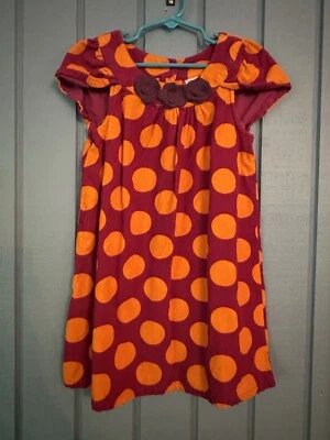 Girls 5T Oshkosh dress orange & burgundy thin corduroy EUC - Image 1 of 4