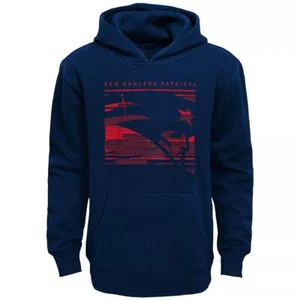 Unbranded Boy's New England Patriots Primary Logo Fleece Hoodie Navy Blue L XL - Picture 1 of 3