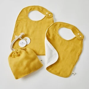 Juego de baberas de muselina de miel x 2 sacudidas y risas ~ haz de pil - Imagen 1 de 3