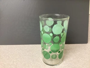 Vintage Stalcup Glass, Green concentric circles, 4-7/8" tall, 10 Oz. - Picture 1 of 2