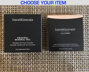 BAREMINERALS FACE POWDER: ORIGINAL MINERAL OR BAREPRO: CHOOSE - Picture 1 of 9