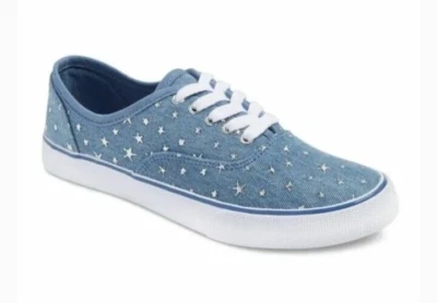 Nuevo Mossimo Mujer Sabana Azul Denim Zapato Bajo ESTRELLA Tachonado Tenis Talla 11 Foto 1 de 4
