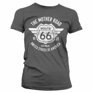 Officially Licensed Route 66 - The Mother Road Women T-Shirt S-XXL Sizes - Picture 1 of 4