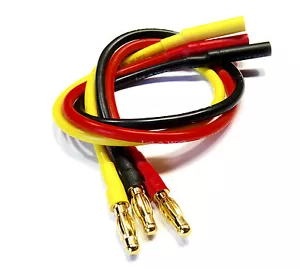 2er Set ESC Brushless Motorkabel 4mm 20cm Verlängerung 4,0mm Stecker 14AWG Kabel - Bild 1 von 13