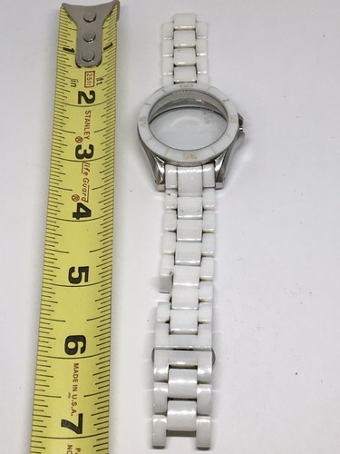 Orologio Michael Kors Ceramica Custodia Bracciale Maglie Cinturino Parti 18mm Bianco A610