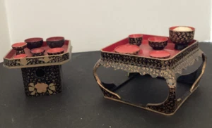 Muebles japoneses vintage para casa de muñecas de 12 piezas, platos, orientales - Imagen 1 de 12