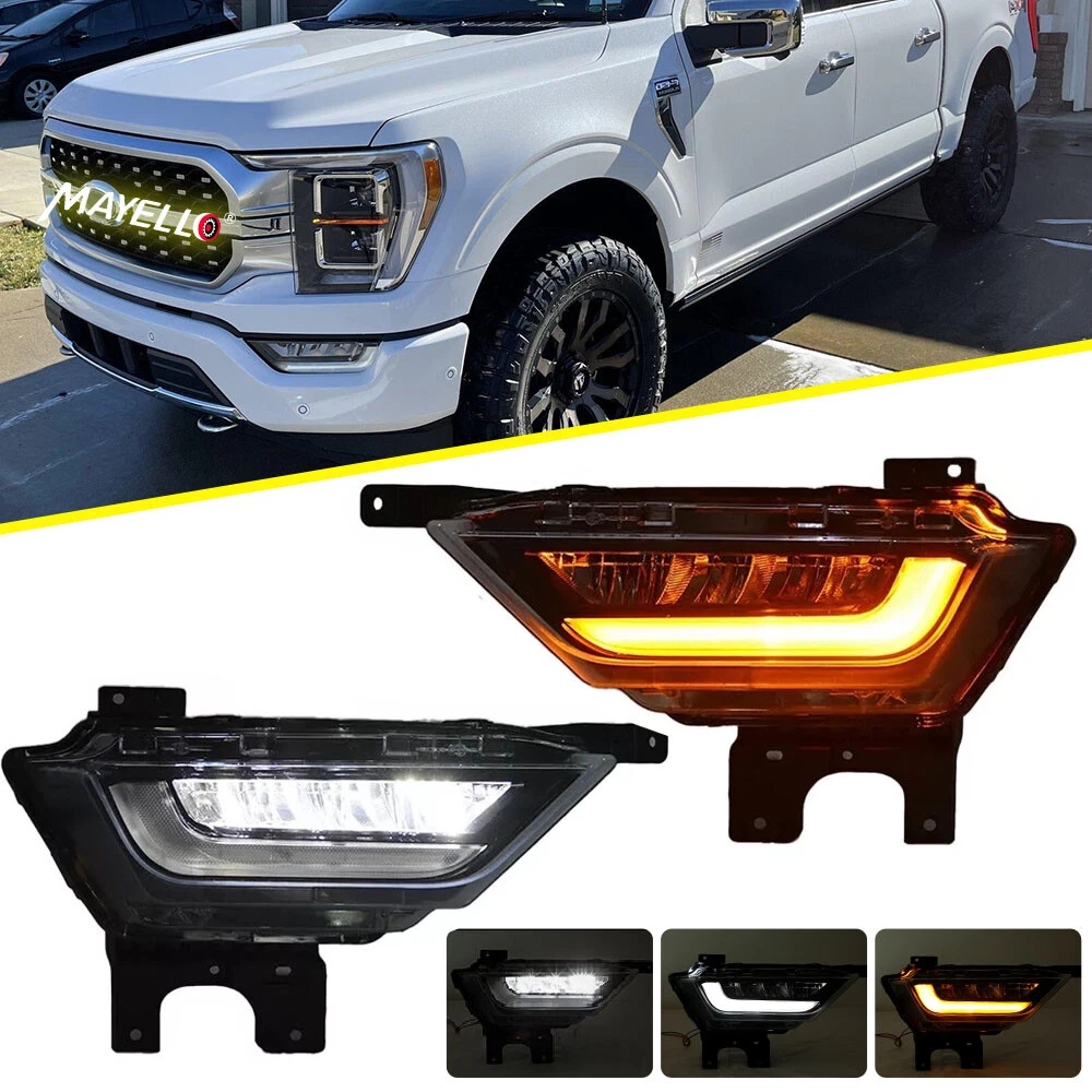 KEEKPO - Para Ford F150 XL 2021 2022 2023 Faros Antiniebla LED Con Interruptor De Repuesto Izquierda Y Derecha