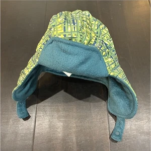Patagonia Infant Plaid Green Winter Bomber Hat Unisex Size XS 3/6 mo - Picture 1 of 4