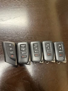 LOT 5 OEM KEYS, LEXUS KEY FOB FOBs USED PRE OWNED - Picture 1 of 1