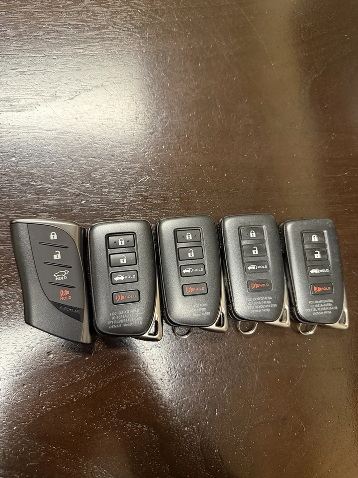 LOT 5 OEM KEYS, LEXUS KEY FOB FOBs USED PRE OWNED - Image 1 of 1