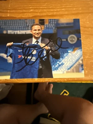 Foto 4x6 autografiada de Frank Lampard Chelsea FC  Foto 1 de 4