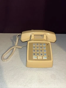 AT&T Push Button Landline Phone 2500 RARE DMGJ Version Speaker Volume Vtg. Mint! - Picture 1 of 21