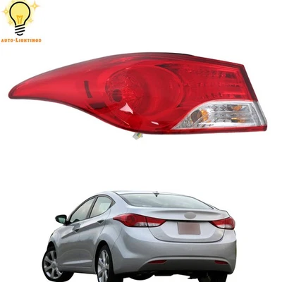 Outer Tail Light Assembly Halogen For Hyundai Elantra 2011 2012 2013 Driver Side - Image 1 of 4