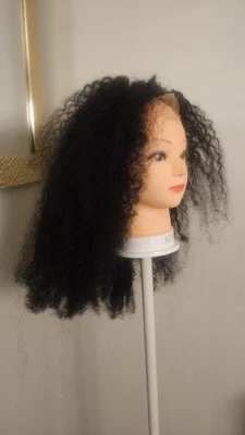 全新 高品质 Top 20 "黑色 bodywave 100% 处女人类头发 蕾丝前假发  — 第 1/4 张图片