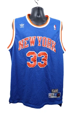 Мужская футболка NBA New York Knicks Patrick Ewing 2XL Adidas Hardwood Classics синяя - Изображение 1 из 4
