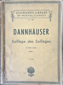 1891 Schirmer Solfège Book I – Dannhäuser Vocal Exercises – Antique Sheet Music - Imagen 1 de 4