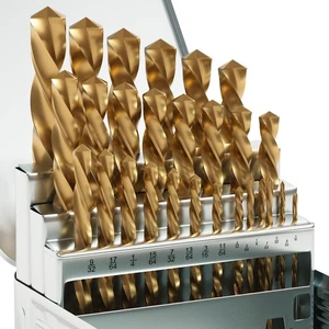 Cobalt Left Hand Drill Bit Set, 29Pcs M35 High Speed Steel Jobber Length Dril... - Picture 1 of 6
