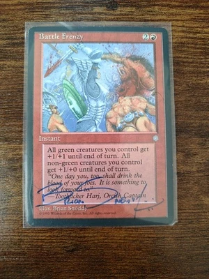 Battle Frenzy Ice Age Regular AUTOGRAPHED BRIAN SNODDY SMILEY FACE - Image 1 of 2