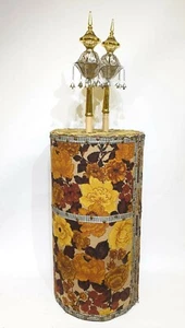 Torah case Floral fabric plated vintage sefer torah scroll jewish gift, tik - Bild 1 von 4